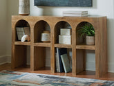 Tampa Furniture Outlet Lutz - Ashley Furniture - Luzmanacy Console Sofa Table - Console Sofa Table / Natural Brown - A4000664